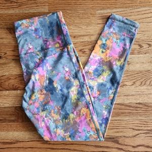 Watercolor Print Leggings